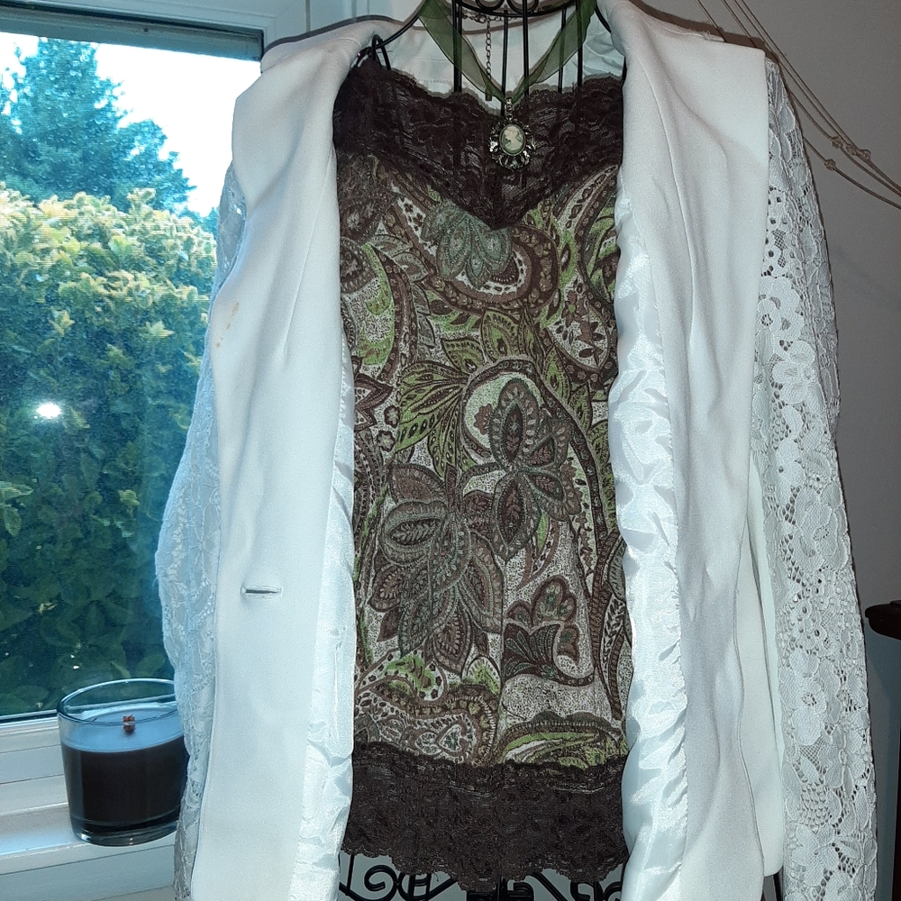 Green bohemian top